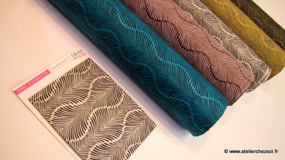 Nuancier papier npalais : Carnet 5 chantillons papier lokta motifs palmes - L'Atelier Chez Soi