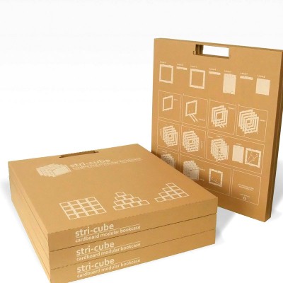 Kit meuble en carton facile  construire - Module Stricube - emballage