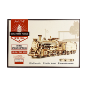 Maquette Bois Locomotive à vapeur 30cm Puzzle 3D Echelle 1/80 MC501 Rokr