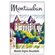 Magnet Montauban Musée Ingres Bourdelle Aimant Rectangle 45x68 mm Collection 2 Hélidée