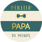 Magnet rond 56mm Petits Messages Meilleur Papa Le Magnet Français