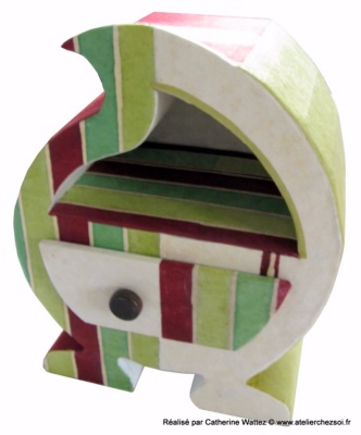 Chevet en carton Hoscar par Catherine - Dcoration papier lokta ray