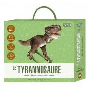 Dinosaure Tyrannosaure Rex en carton à construire 34 cm Maquette 3D et Livre Sassi Junior
