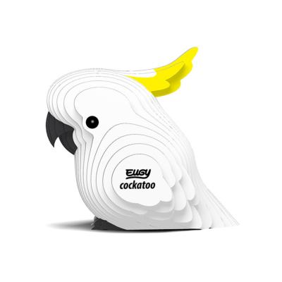 Mini-maquette Eugy Oiseau Cacatoès 6.5 cm en Carton 3D