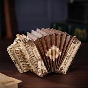 Maquette Bois Musique Accordéon 17 cm Puzzle 3D de 152 pièces TG410 Rolife