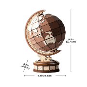 Kit Maquette 3D Puzzle Globe Global Wonders 16x14x23cm TGM01 Creation Set Rolife