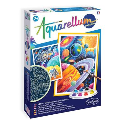 Kit Peinture Aquarellum Phospho Cosmos 2 Tableaux 25x32cm Sentosphère
