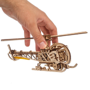 Ugears Maquette Bois Mini Helicoptère 25 cm Puzzle 3D Mécanique