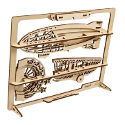 Ugears Maquette Cadre Bois Dirigeable Zeppelin Puzzle 2.5D