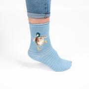 Chaussettes Femme Bleu ciel Canard Bambou Taille unique 37-42 Wrendale