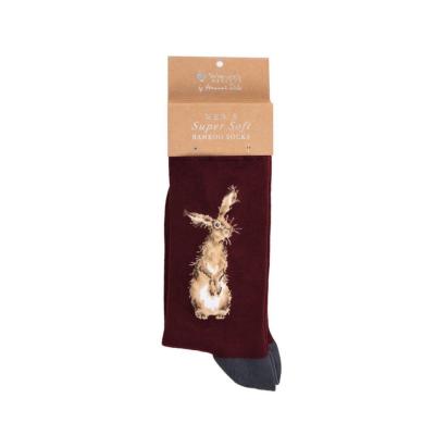 Chaussettes Homme bordeaux lapin Bambou Taille unique 41-46 Wrendale