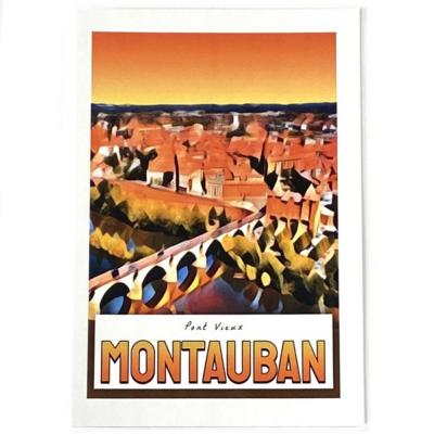 Carte postale Montauban Pont Vieux 10.5x14.8cm Collection 1 Hélidée