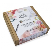 Débuter l'Aquarelle Kit complet 12 couleurs Thème Fleuri Marie Boudon Sennelier