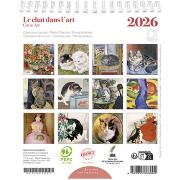 Mini-Calendrier Chevalet 2026 Le Chat dans l'Art 12 illustrations 14X16 cm Ed du Désastre