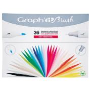 Feutres Graph'It Brush 36 couleurs Essential Marqueurs à Alcool Double-Pointe Pinceau et Fine