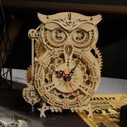 Maquette en bois Horloge Hibou 47 cm LK503 161 pièces à fabriquer Rokr