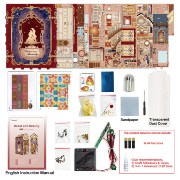 Kit Maquette Book Nook La Belle et la Bête 27x19x11 cm TQ137 Serre-livres 286 pièces Beast and Beauty Miniature 3D  ToneCheer