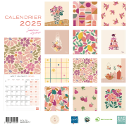 Calendrier mural 2025 Sandrine Djellil 12 Illustrations 30X30 cm Blue Art Editions