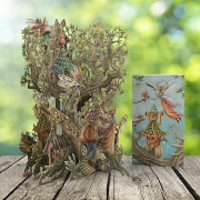 Carte 3D Arbre Maison des Fées 16x16 Décor en relief avec enveloppe