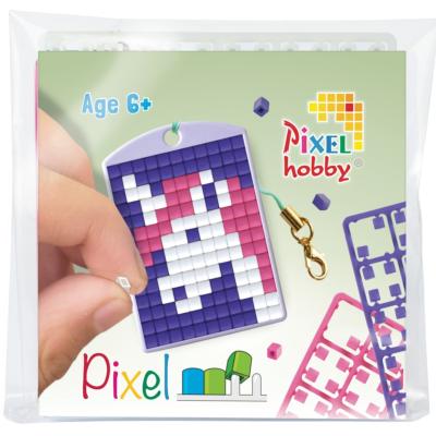 Kit Porte-Clés en Pixels Licorne à créer 3 x 4 cm Pixel Hobby