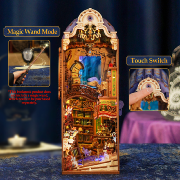 Kit Maquette Book Nook Bibliothèque Magique 28.6x7.1x19 cm TQ134 Serre-livres Magical Library Miniature 3D  ToneCheer
