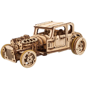 Ugears Maquette Bois Voiture Ancienne Hot Rod Furious Mouse Puzzle 3D Mécanique