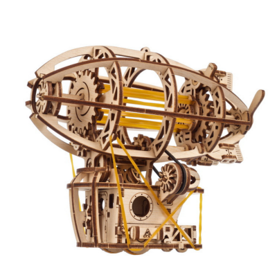 Ugears Maquette Bois Mini Steampunk Airship 17 cm Puzzle 3D Mécanique