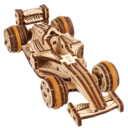 Ugears Maquette Bois Voiture de Course Compact Racer 13cm Puzzle 3D Mécanique 90 pièces