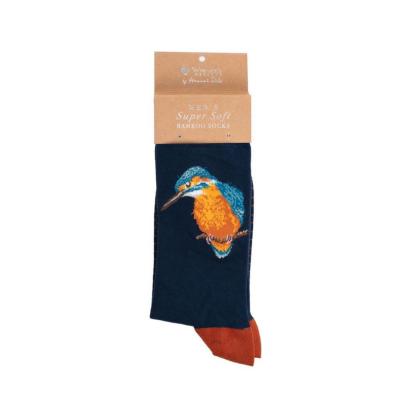 Chaussettes Homme bleu oiseaux Bambou Taille unique 41-46 Wrendale