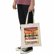 Sac Totebag Montauban Place Nationale Cabas Coton Ecru 39x41cm Hélidée