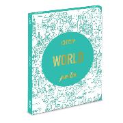 Poster Pocket à colorier World Carte du monde 50x40 cm Omy
