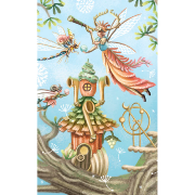 Carte 3D Arbre Maison des Fées 16x16 Décor en relief avec enveloppe