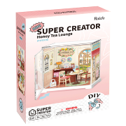 Kit Maquette Salon de Thé DWS02B Miniature à fabriquer Super Mini Creator Honey Tea Lounge 52p avec Vitrine Rolife