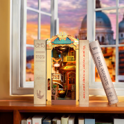 Kit Maquette Book Nook à fabriquer Romantic Venice 18x10x24 cm TGB08 Serre-livres Ruelle 3D miniature Rolife