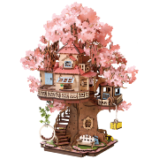 Kit Maquette 3D Puzzle Maison dans Cerisier Sakura 30x24x31 cm TGS04 Création Sakura Tree House Rolife