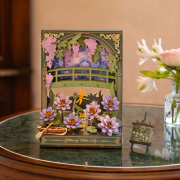 Maquette Bois Tableau Fleurs Nénuphars Scintillants Puzzle 3D 237 pièces TH001 Glittering Water Lily Rolife