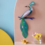 Oiseau de Paradis Vert Fiji 40cm Décoration murale 3D Studioroof