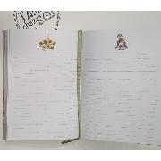 Carnet souple de luxe Renard 15x21cm ligné Elastique et Ruban marque-page Dorures Wrendale