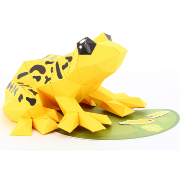 Kit de pliage Prédécoupé Grenouille Jaune et Noire Agent Paper