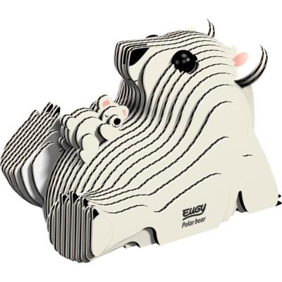 Mini-maquette Eugy Ours polaire 6.6cm à construire en Carton 3D