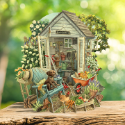 Carte 3D Cabanon de Jardin 16x16 Décor en relief avec enveloppe