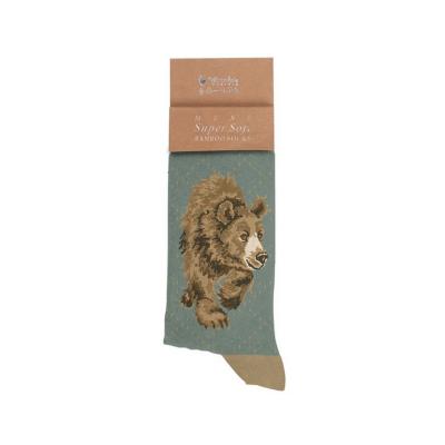 Chaussettes Homme Gris Foncé Ours Bambou Taille unique 41-46 Wrendale