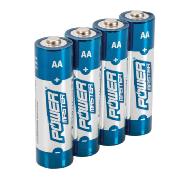 Lot de 4 piles alcalines LR06 type AA Power Master 1.5V