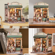 Kit Maquette Sunny Café 20x15x16 cm CWGC208 Boutique Café 3D avec Terrasse Cutebee