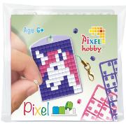 Kit Porte-Clés en Pixels Licorne à créer 3 x 4 cm Pixel Hobby