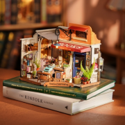 Kit Maquette 3D Librairie du coin miniature à fabriquer Corner bookstore 25 cm DG164 Rolife