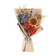 Maquette Bois Bouquet de 5 Fleurs Plantes Puzzle 3D de 581 pièces TW01H Rowood