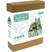 Kit Boîte à musique Panda et Cascade H14 cm Puzzle 3D Bois mécanisme à manivelle 57 pièces Tonecheer