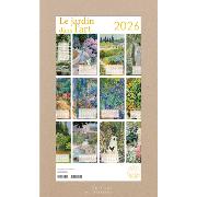 Calendrier mural Luxe 2026 Le jardin dans l'Art 12 illustrations 12 mois Doré Or chaud 29X49 cm Ed Desastre
