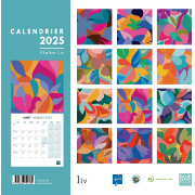 Calendrier mural 2025 Liv 12 Illustrations Colorées 30X30 cm Blue Art Editions